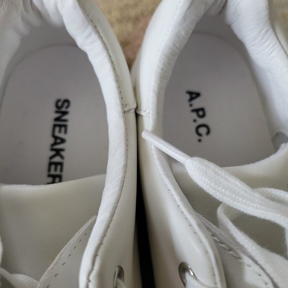 A.P.C. white leather sneakers - Picture 4 of 9